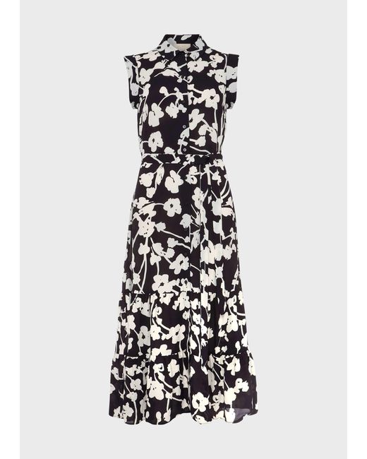 Hobbs White Esme Floral Shirt Dress