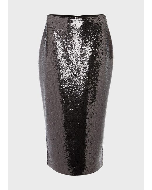 Hobbs White Genevieve Sequin Pencil Skirt