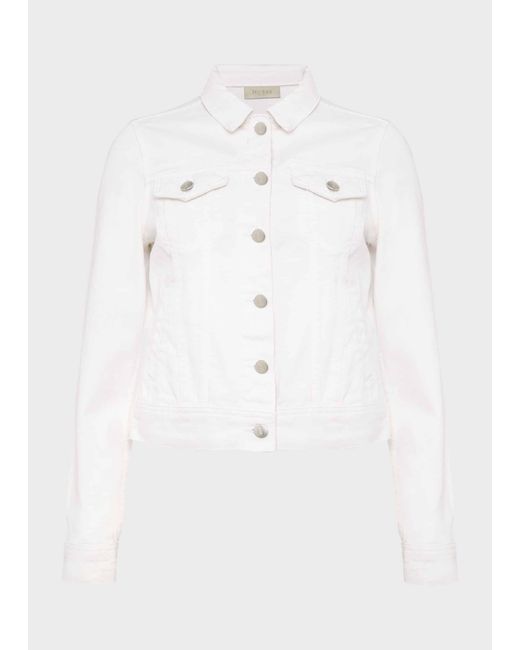Hobbs White Mariam Denim Jacket