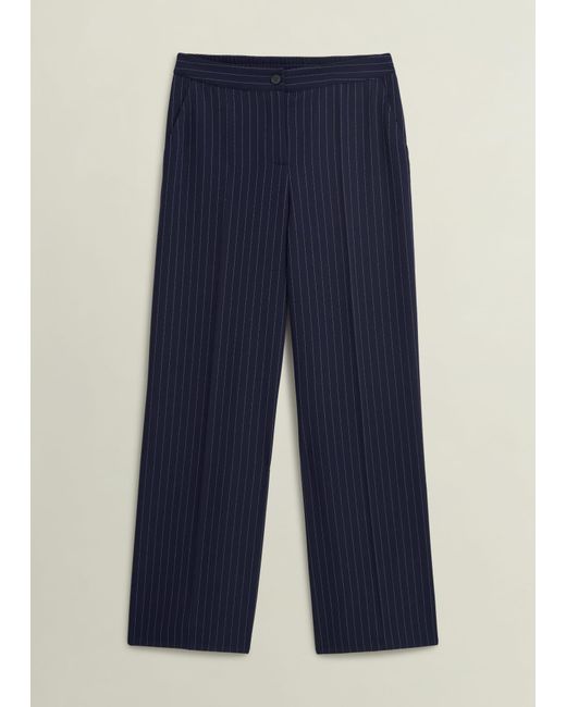 Hobbs Blue Hadley Pinstripe Trousers