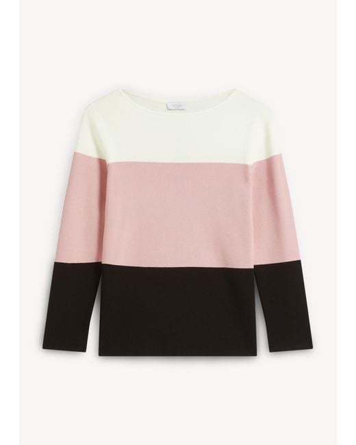 Hobbs Pink Alice Colourblock Jumper