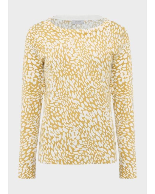 Hobbs Natural Pamela Cotton Printed Jumper