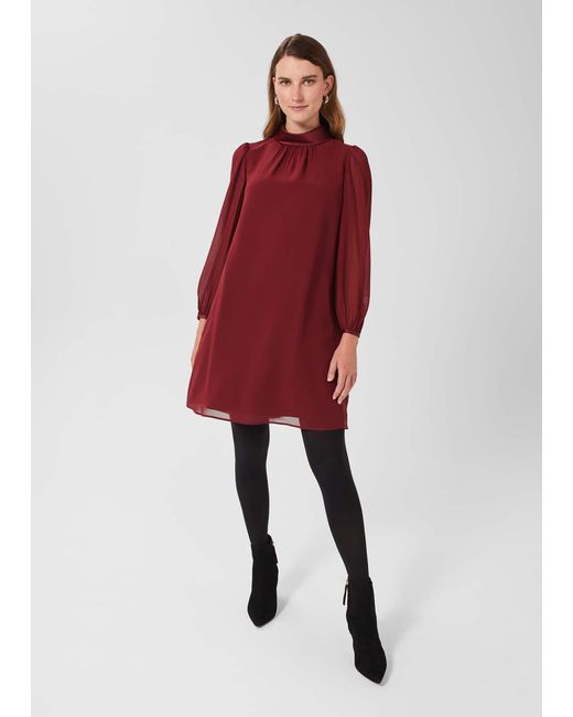 Hobbs Red Ciara A Line Dress