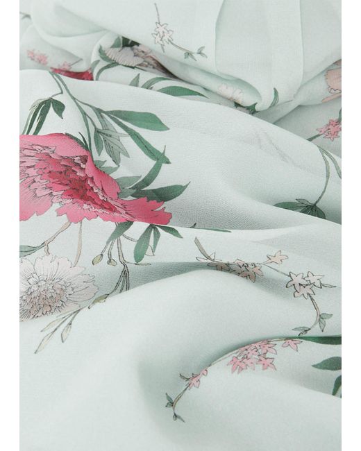 Hobbs White Priya Silk Floral Dress