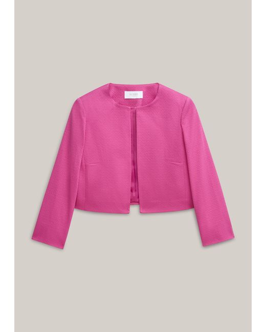 Hobbs Pink Elize Textured Jacket