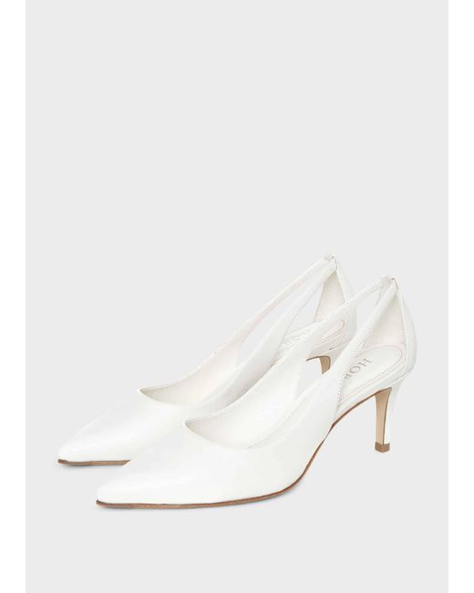 Hobbs White Natasha Court Shoes