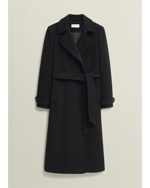 Hobbs Black Yasmina Wool Blend Coat