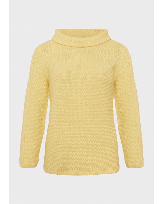 Hobbs Yellow Camilla Cotton Jumper