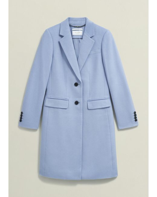 Hobbs Blue Cavendish Wool Coat