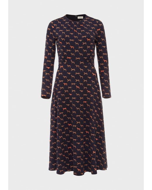 Hobbs Blue Sian Jersey Dress