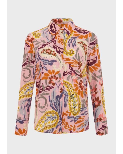 Hobbs Red Devina Shirt With Linen