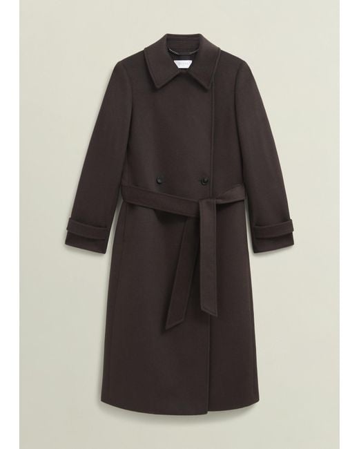 Hobbs Brown Edgely Wool Coat