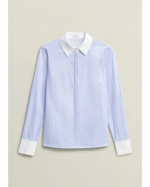 Hobbs White Victoria Cotton Blend Shirt