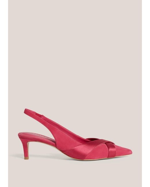 Hobbs Pink Renee Suede Slingbacks