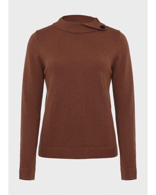Hobbs Brown Talia Wool Cashmere Jumper
