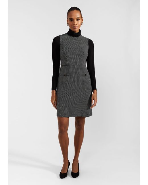 Hobbs Black Violet Ponte Dress