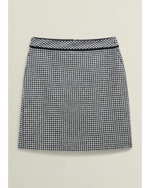 Hobbs Brown Dolly Wool Skirt