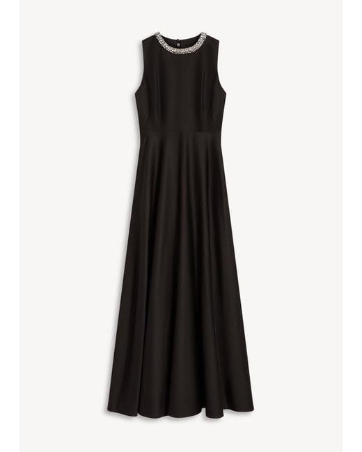 Hobbs Black Anne Satin Maxi Dress