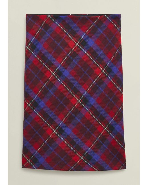 Hobbs Red Daphne Wool Skirt