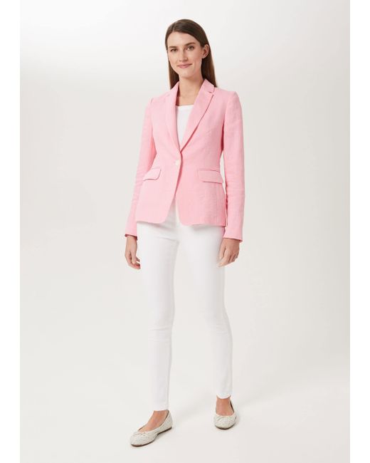 Hobbs Trent Linen Jacket in Pink Lyst Australia