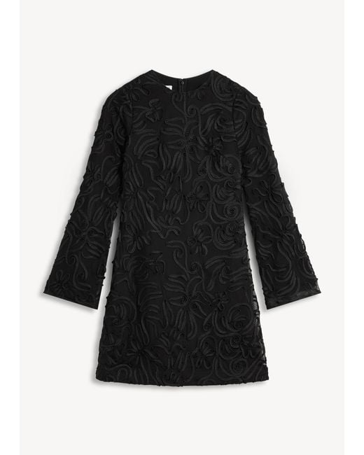 Hobbs Black Rutherford Tapework Mini Dress