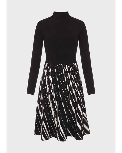 Hobbs Black Reva Knitted Dress