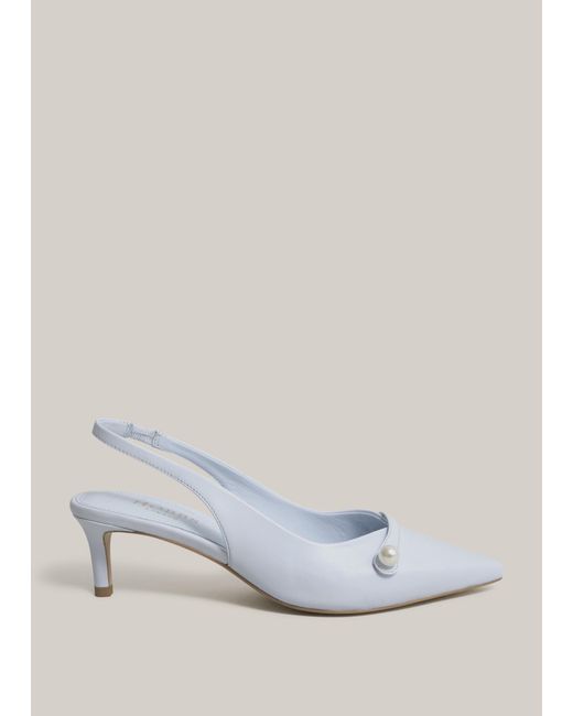 Hobbs Brown Serena Leather Slingbacks