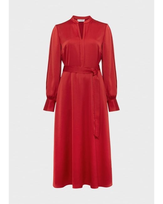 Hobbs Red Arlette Dress