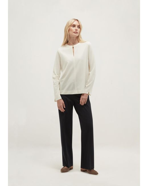 Hobbs White Janey Ponte Tunic Top