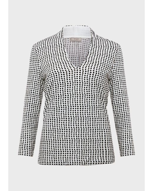 Hobbs Gray Aimee Printed Top