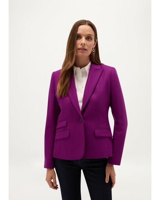 Hobbs Purple Claire Wool Jacket