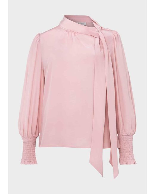 Hobbs Red Thea Silk Blouse