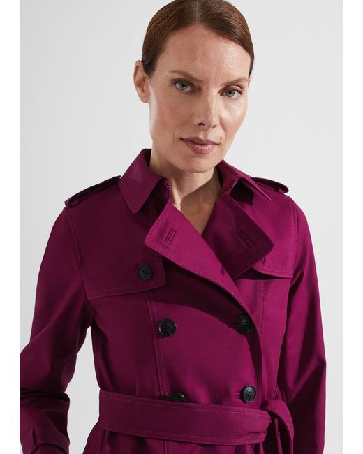 Hobbs red hotsell trench coat