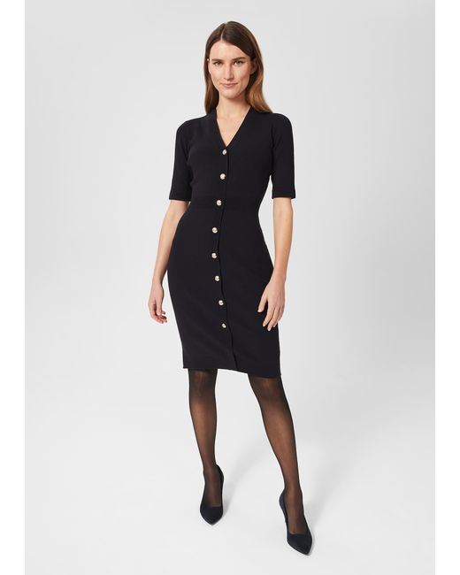 Hobbs Blue Marlene Knitted Dress