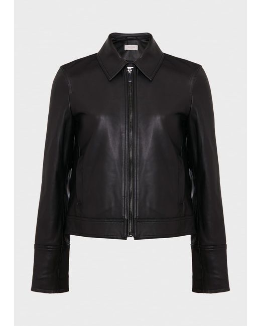 Hobbs Black Frederica Leather Jacket