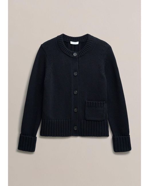 Hobbs Blue Coco Cotton Cardigan