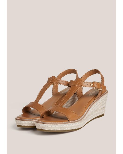Hobbs Natural Alyssa Leather Espadrilles