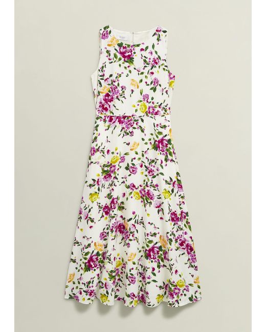 Hobbs Natural Carly Linen Dress
