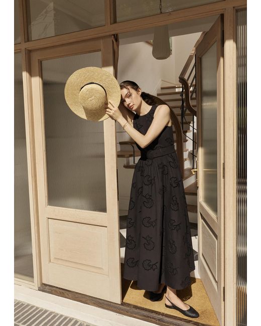 Hobbs Natural Attingham Broderie Midi Dress