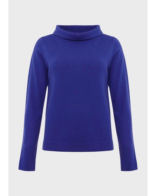 Hobbs Blue Audrey Wool Cashmere Jumper