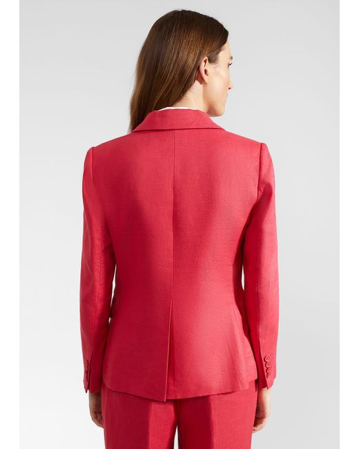 Hobbs Red Mirabel Linen Jacket