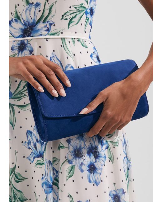 Hobbs Sarah Clutch in Blue Lyst