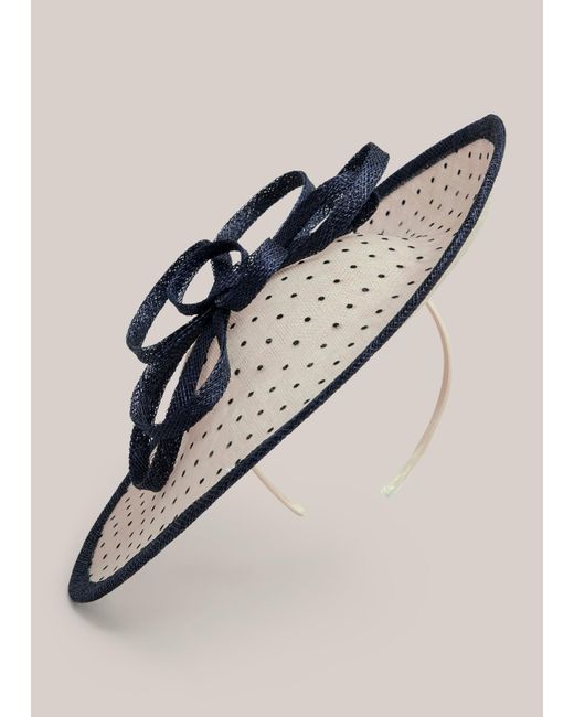 Hobbs White Arwen Polka Dot Fascinator