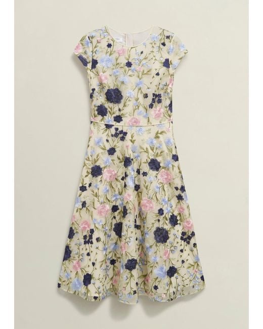 Hobbs Natural Tia Embroidered Dress