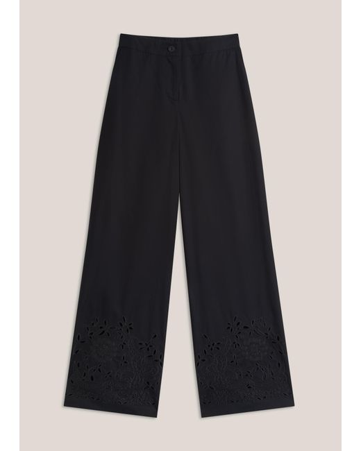 Hobbs Multicolor Keston Cotton Broderie Trousers
