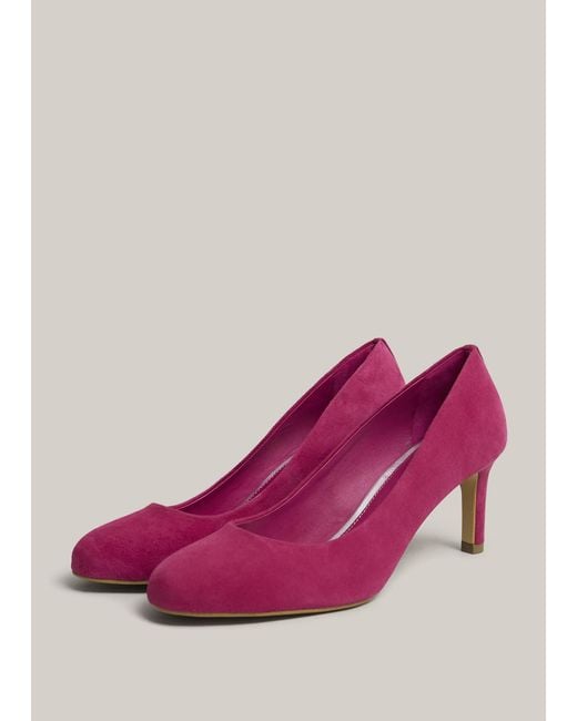 Hobbs Pink Lizzie Suede Courts