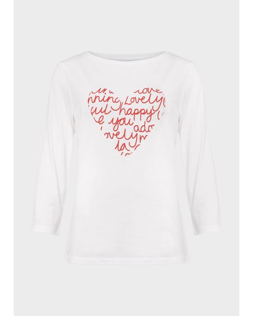Hobbs White Claudia Heart T-Shirt