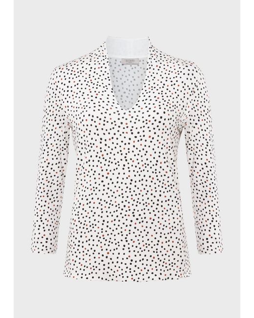 Hobbs White 'Aimee Printed Top