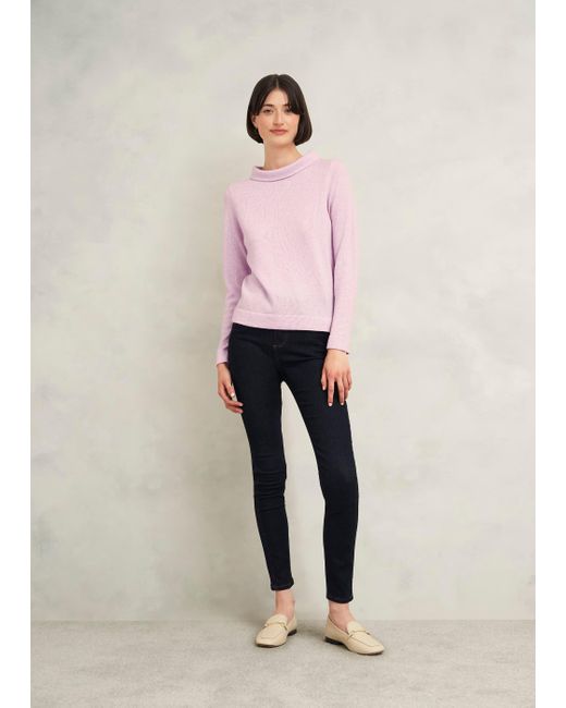 Hobbs Audrey Wool Cashmere Jumper in Pink Lyst