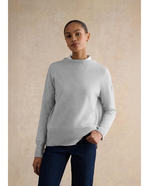 Hobbs Gray Carine Cashmere Jumper
